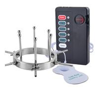 AMAZBEE Dilatatore anale Electroshock con accessori Giocattoli sessuali elettrici per anale e vaginale Speculum in acciaio inox divaricatore rettale (C,1)