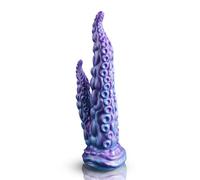 AMAZBEE Dildo a tentacoli Polpo Plug anale Trainer Sex Toy Monster Stretching G Spot Massaggio prostatico Dilatatore in silicone a doppia faccia (Purple)