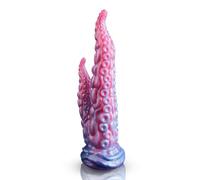 AMAZBEE Dildo a tentacoli Polpo Plug anale Trainer Sex Toy Monster Stretching G Spot Massaggio prostatico Dilatatore in silicone a doppia faccia (Pink)