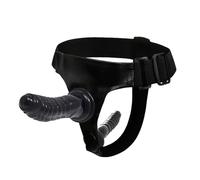 AMAZBEE Dildo con cinturino Imbracatura per le donne a doppia estremità Strapless Strapon giocattolo del sesso con cinghie regolabili mani libere Consoladores per coppie lesbiche uso adulto (Black)