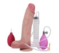 AMAZBEE Dildo gonfiabile in silicone per coppie Eiaculante pene finto con potenti ventose realistico Squirting Dildos Giocattoli del sesso per adulti (B,1)