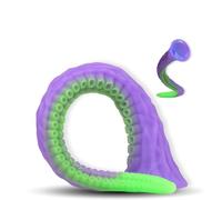 AMAZBEE Dildo mostruoso con ventosa e tentacolo Inserto anale realistico in silicone per donne e uomini Inserto anale extra lungo per il massaggio prostatico (M)