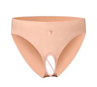AMAZBEE Mutandine realistiche del Crossdresser del Silicone con la Vagina Finta Nascosta Uomini Sissy Maschio a Femmina Adulti SM Erotico Pantaloni (No Channel)