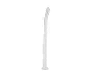 AMAZBEE Plug anale extra lungo per uomini e donne Plug anale trasparente in TPE per massaggio del punto G Plug vaginale morbido Dilatatore anale Sex toy per adulti Dilatatore anale (S,1)
