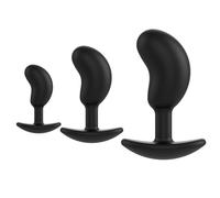 AMAZBEE Plug anale in silicone per uomini e donne butt plug anale espansore per il massaggio prostatico e l'allenamento nelle misure S M L (S+M+L,1)