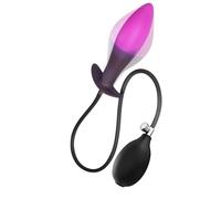 AMAZBEE Plug anale indossabile in silicone con base a T Plug anale gonfiabile con chiglia incorporata Massaggiatore prostatico espandibile per la dilatazione anale