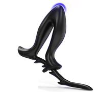AMAZBEE Plug anale regolabile a 4 livelli, dilatatore anale in silicone con design ergonomico curvo superficie liscia facile da pulire, compatibile con strumenti per clisteri