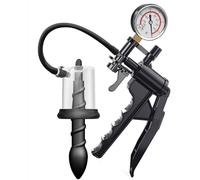 AMAZBEE Pompa a vuoto con dilatatore anale e manometro Plug anale in silicone con dilatatore rotante Massaggiatore prostatico manuale Giocattolo sessuale per adulti (C,1)