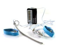 AMAZBEE Set Elettrostimolazione con Plug Uretrale, Plug Anale, Anelli Fallici e Controller Giocattoli BDSM Elettrici per Uomo (A,1)