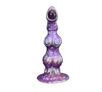AMAZBEE Tentacolo Alieno Butt Plug con ventosa in silicone testurizzato anale Stretch Toy Mostro forma giocattolo del sesso per gli uomini donne adulti Analplug (Purple)