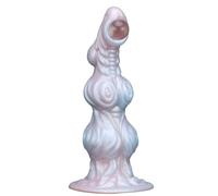 AMAZBEE Tentacolo Alieno Butt Plug con ventosa in silicone testurizzato anale Stretch Toy Mostro forma giocattolo del sesso per gli uomini donne adulti Analplug (Pink)