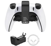 AMAZEAR Akku Pack für PS5 DualSense Controller, Playst-ation 5 Zubehör 3000mAh Schnell Ladegerät, tragbarer wiederaufladbarer zusätzlicher Akku für PS5 Edge oder Standard Game Controller (schwarz)