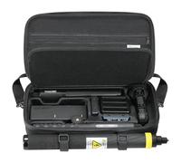 AMAZEAR Custodia da trasporto per accessori Insta360 X6 / X5 / X4 Air, Borsa impermeabile, Borsa a tracolla portatile per Insta360 X5/X6, Compatibile con asta selfie 3M 9,8ft, Totalmente nero, Grande