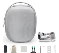 AMAZEAR Custodia per Apple Vision Pro - Cover Protezione con Clip Batteria e Borsa Trasporto, Kit Accessori Compatto, kit di accessori 7 in 1 per Apple Vision Pro (grigio argento)