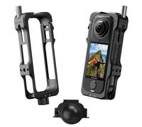 Amazear Gabbia Custodia protettiva in metallo per Insta360 X4 Air Accessori, Insta 360 X4 Air Multifunzione, telaio in alluminio robusto con chiusura rapida