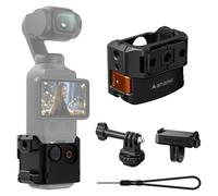 AMAZEAR Pocket 3 Gabbia in metallo per DJI OSMO Pocket 3 accessori - Gabbia per fotocamera con telaio protettivo, scarpa per luce fredda, cambio rapido e adattatore GoPro - Accessori in alluminio per