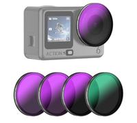 AMAZEAR Set Filtri ND & CPL per Accessori DJI OSMO Action 6, Accessori Action6 Pro ND16 + ND64 + ND256 + CPL per Obiettivo | 4 Pezzi | Vetro Ottico | HD | Anti-Olio | Facile da Usare