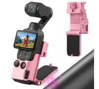 AMAZEAR Supporto magnetico per DJI Osmo Pocket 4/3, Pocket4/3, adattatore di espansione con ventosa magnetica su scrivania, superficie verticale, regolabile a 180°, fissaggio rapido (rosa)