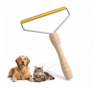 Amazeclick® 1 rullo per rimuovere i peli di animali domestici, in legno, riutilizzabile, per cani e gatti, rasoio portatile per vestiti, tappeti e tappeti