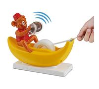 Amazeko Dispenser di nastro adesivo con scimmia, divertente decorazione da scrivania con animali, anima da 2,5 cm, banana ponderata antiscivolo