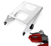 Amazicha Portapacchi cromato staccabile 2 Two Up Tour Pack Pak Compatibile per Harley Davidson Touring Street Glide/Electra Glide/Road Glide/Road King 2014-2021