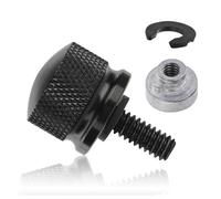 Amazicha Schwarzes Aluminium-Sitzbolzen-Schraubenmutter-Montageset, kompatibel mit Harley Davidson Touring Sportster Softail Dyna 1996-2023
