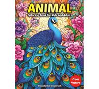Amazing Animals Coloring Book: Fun and Relaxing Coloring for Kids and Adults, Ages 4+ - Learn, Create, and Unwind with Cute and Wild Animals