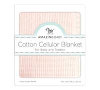 Amazing Baby by SwaddleDesigns, Copertina Traforata, Cotone Morbido, Rosa Pallido, 112 x 112 cm