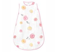 Amazing Baby by SwaddleDesigns, Sacco Nanna in Mussola con Cerniera a 2 Vie, Rose Acquerello, Rosa, Piccolo, 0-6 Mesi