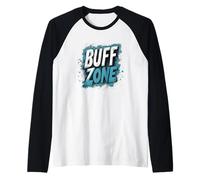 Amazing Buff Zone Emblema Grafico Maglia con Maniche Raglan