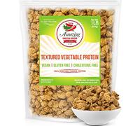 Amazing Chiles - Proteine vegetali testurizzate (TVP), sacchetto da 1 libbre, pezzi di proteine vegane naturali a base vegetale, senza OGM e senza glutine, senza colesterolo