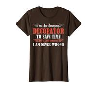 Amazing Decorator Maglietta, Donna, Marrone, 3XL
