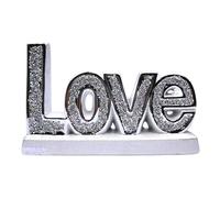 Amazing Gift Ornamento in argento a forma di amore, diamante schiacciato, fatto a mano, anniversario di matrimonio, regalo di compleanno, 17 cm