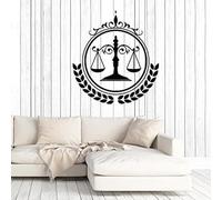 Amazing Home Decor - Adesivi da parete in vinile per la decorazione della casa, studio legale, giudice, giudice, bilancia da parete, 42 x 45 cm
