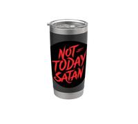 Amazing Not Today, timbro Satana Bicchiere termico in acciaio inox doppia parete