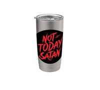 Amazing Not Today, timbro Satana Bicchiere termico in acciaio inox doppia parete