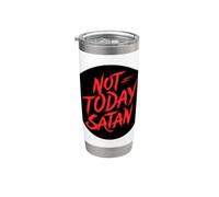 Amazing Not Today, timbro Satana Bicchiere termico in acciaio inox doppia parete
