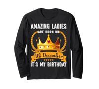 Amazing Women Are Born On 7th Dicembre Natale Compleanno Nonna Maglia a Manica