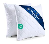 Amazinggirl Cuscini letto 50x50 cm Imbottitura cuscino per dormire o decorativi divano guanciale anallergico per letti matrimoniale o coppia pillows for bed 50 x 50 Oeko-tex Bianca - 2 pezzi
