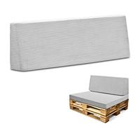 Amazinggirl Cuscini per pallet Schiuma esterno seduta Cuscino per lo schienale 120x40 cm - cuscino grandida per bancali divano panchina da giardino balcone e terrazza Lincoln Grigio Chiaro