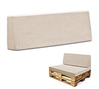 Amazinggirl Cuscini per pallet Schiuma esterno seduta Cuscino per lo schienale 120x40 cm - cuscino grandida per bancali divano panchina da giardino balcone e terrazza Lincoln Beige