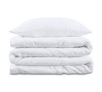 Amazinggirl Piumino letto matrimoniale o singolo 220x155 cm - trapunta invernale et piumone leggera bianco caldo Completo: Piumino 160 x 200 cm con cuscini 80 x 80 cm Oeko-Tex