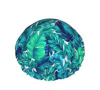 AmazingOf Palm Trees Cuffia da a Impermeabile Elastica Riutilizzabile da Bagno per Donna, Cuffia per Ragazze Spa Uso Domestico, Hotel E Parrucchiere