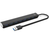 Amazinnov - Hub USB 3.0 a 7 porte Multi Port USB Alimentato 12V / 2A con Interruttore Indipendente, Indicatore LED e Cavo da 100cm