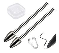 Amazleer 2 punte di ricambio in lega di titanio S Pen compatibili con Samsung Note10, Note20, Tab S6 S7 S8 S9 Serie, S22U S23U S24U, utensili e scatola (materiale metallico s Pen_2)