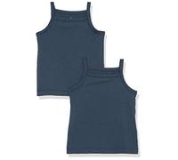 Amazon Aware Cami Top in Cotone Elasticizzato Bambine e Ragazze, Pacco da 2, Blu Marino Scuro, 4 Anni
