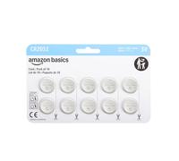Amazon Basics, 10 batterie a bottone al litio CR2032, 3 Volt, lunga durata, senza mercurio