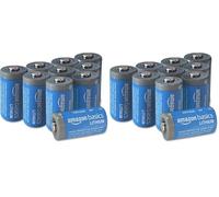 Amazon Basics, 10 batterie al litio CR123A da 3 V, durata di 10 anni (Confezione da 2)