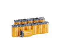 Amazon Basics, 12 batterie alcaline, 9 V/6LR61, durata di 5 anni, per rilevatori di fumo/CO, elettronica e audio