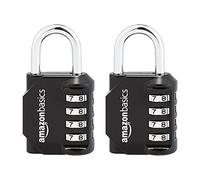 Amazon Basics 2 unità Lucchetto, Combinazione, nero, AB-PL111